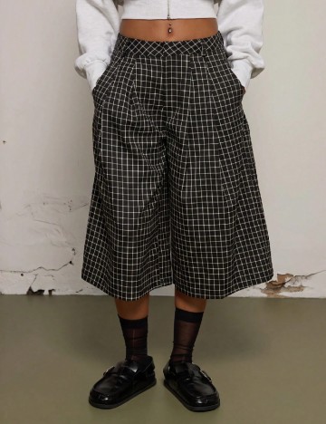 Pantaloni trei sferturi SHEIN, negru