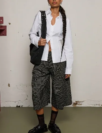 Pantaloni trei sferturi SHEIN, negru