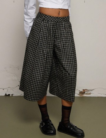 Pantaloni trei sferturi SHEIN, negru