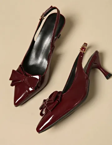 Pantofi SHEIN, burgundy