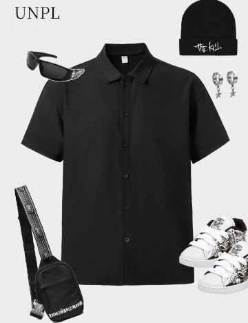 Camasa Shein Kids, negru