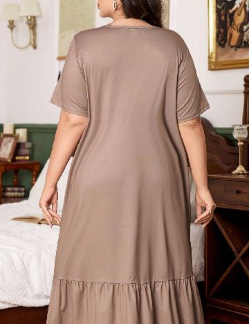 Rochie de noapte SHEIN CURVE, roz pudra inchis
