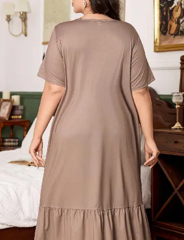 Rochie de noapte SHEIN CURVE, roz pudra inchis