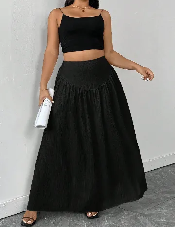 Fusta SHEIN CURVE, negru