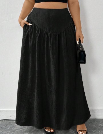 Fusta SHEIN CURVE, negru