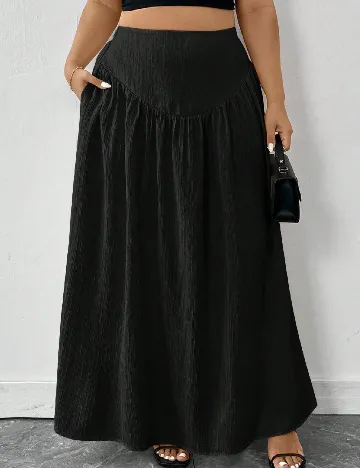 Fusta SHEIN CURVE, negru