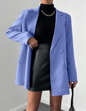 Sacou Oversize SHEIN, albastru