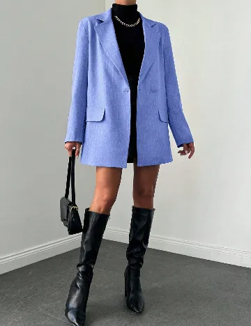 Sacou Oversize SHEIN, albastru