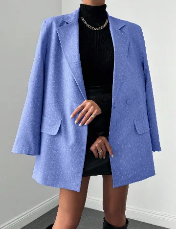 Sacou Oversize SHEIN, albastru