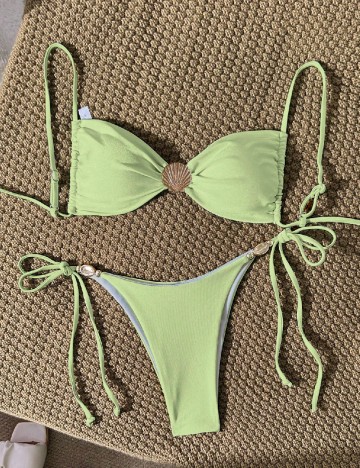Costum de baie SHEIN, verde