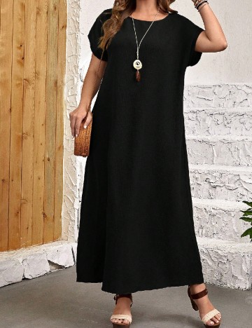 Rochie lunga Emery Rose Curve, negru