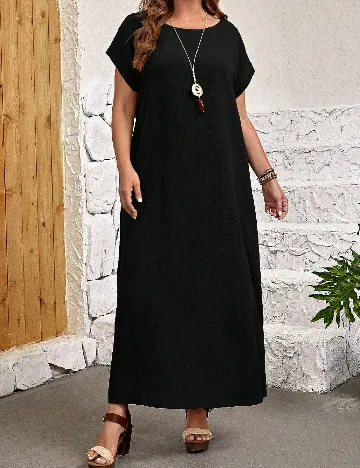 Rochie lunga Emery Rose Curve, negru