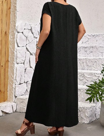 Rochie lunga Emery Rose Curve, negru