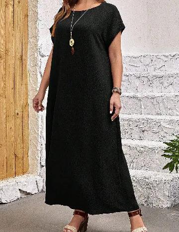 Rochie lunga Emery Rose Curve, negru