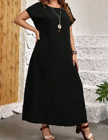 Rochie lunga Emery Rose Curve, negru