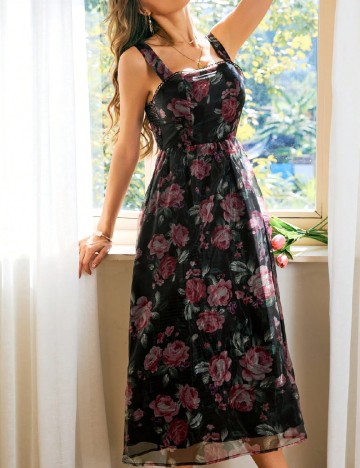 Rochie medie SHEIN, floral print