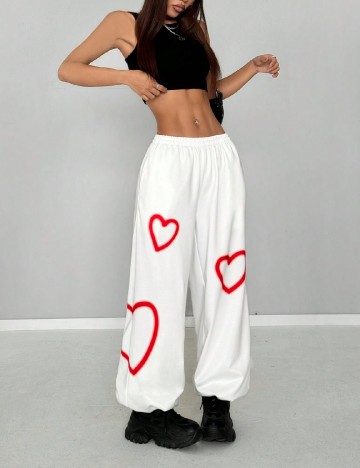 Pantaloni SHEIN, alb