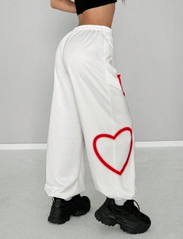 Pantaloni SHEIN, alb