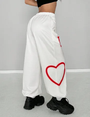 Pantaloni SHEIN, alb