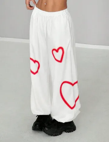 Pantaloni SHEIN, alb