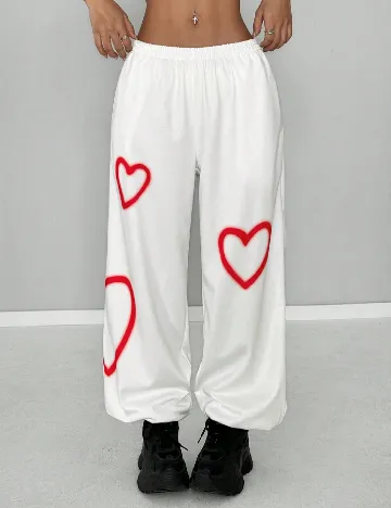 Pantaloni SHEIN, alb