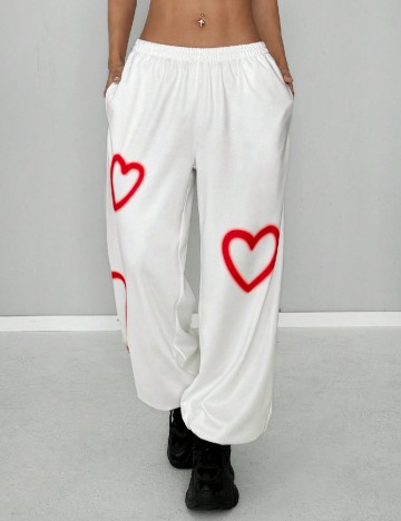 Pantaloni SHEIN, alb