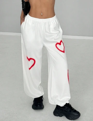 Pantaloni SHEIN, alb