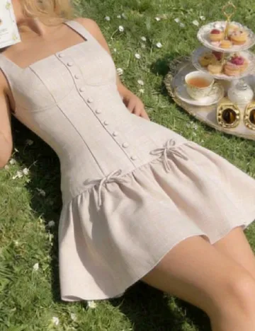 Rochie scurta SHEIN, crem