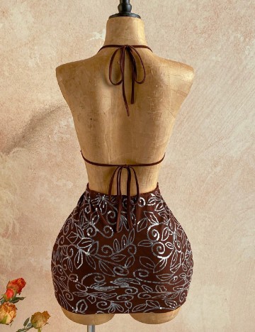 Rochie scurta SHEIN, maro