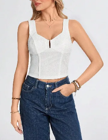 Top SHEIN, alb