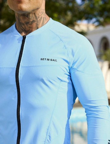 Compleu De Plaja SHEIN, negru/albastru