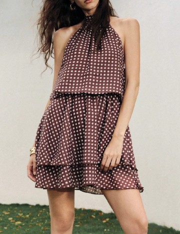 Rochie scurta SHEIN, maro