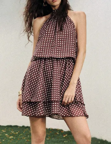 Rochie scurta SHEIN, maro