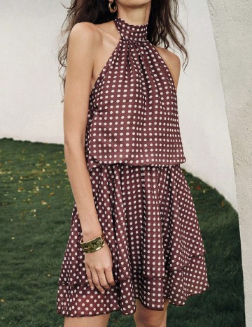 Rochie scurta SHEIN, maro