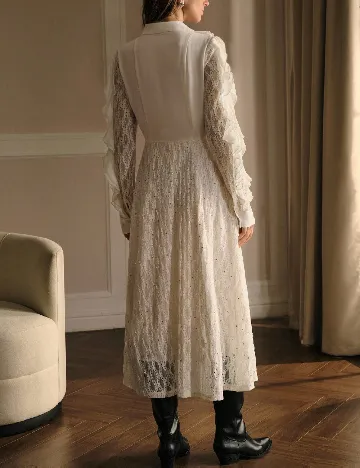 Rochie medie MOTF, ecru