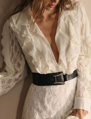 Rochie medie MOTF, ecru