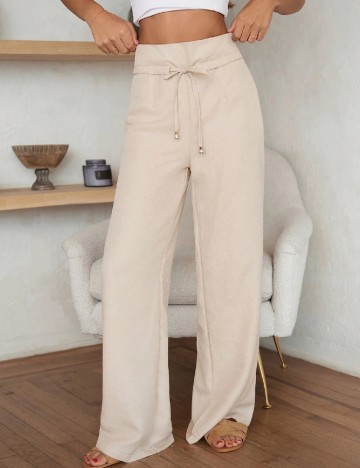 Pantaloni SHEIN CURVE, crem