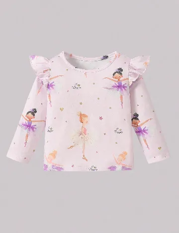 Set bluze 4 bucati Shein Kids, alb/mov