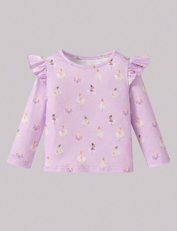 Set bluze 4 bucati Shein Kids, alb/mov