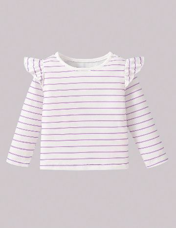 Set bluze 4 bucati Shein Kids, alb/mov