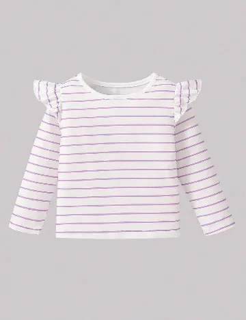 Set bluze 4 bucati Shein Kids, alb/mov