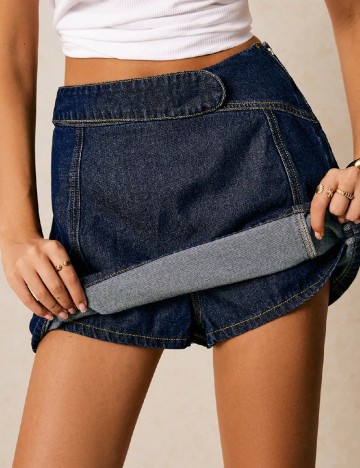 Fusta pantalon SHEIN, albastru