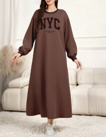 Rochie medie SHEIN, maro