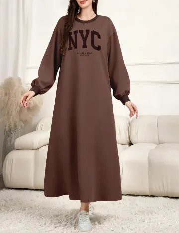 Rochie medie SHEIN, maro