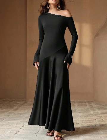Rochie lunga Anewsta, negru