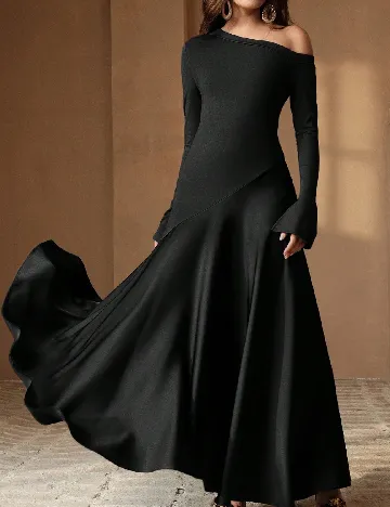 Rochie lunga Anewsta, negru
