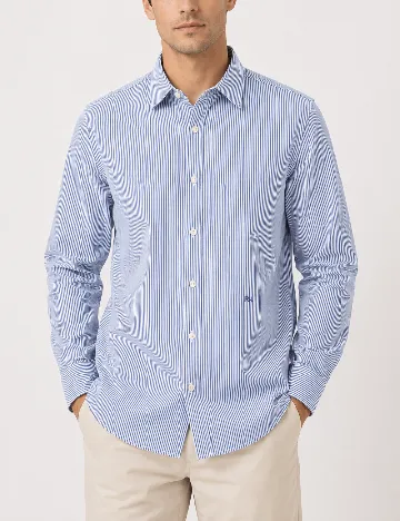 Camasa Pepe Jeans, albastru/alb