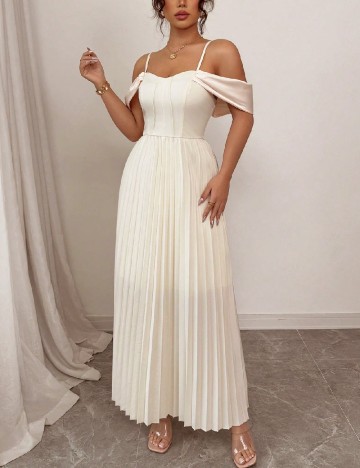 Rochie lunga SHEIN, crem
