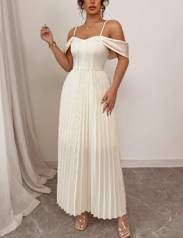 Rochie lunga SHEIN, crem