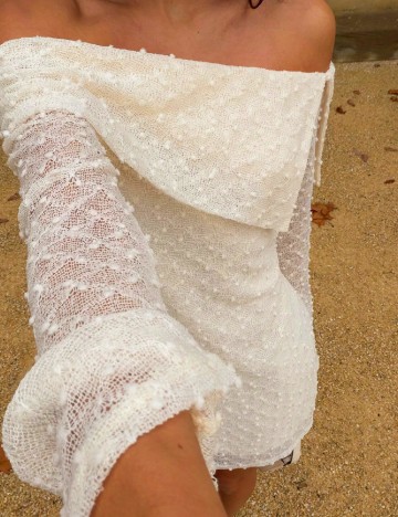 Rochie scurta SHEIN, crem